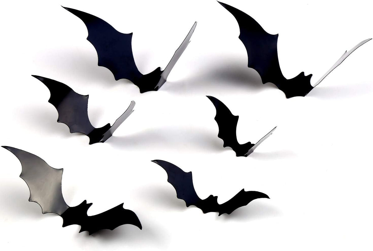 120-Piece 3D Halloween Bat Wall Decorations