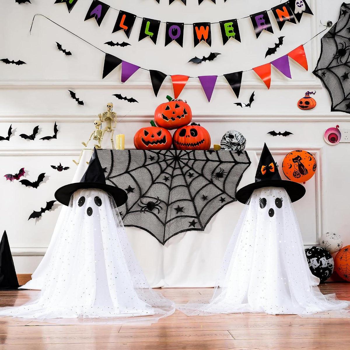 2-Pack Halloween Light Up Ghost Decorations with Remote Control