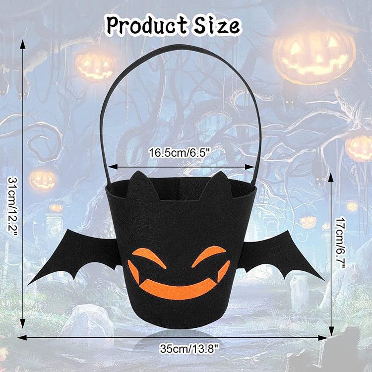Spooky Halloween Pumpkin Candy Bucket – Perfect for Trick-or-Treating